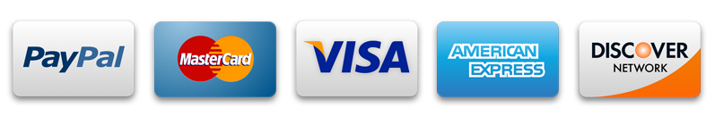 Credit cards Master Card Visa American Express Discover